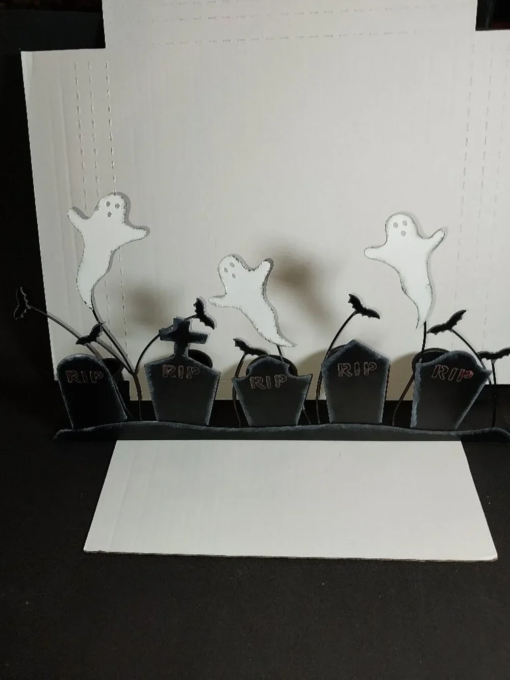 Pottery Barn Halloween Cemetery Metal Votive Candle Holder